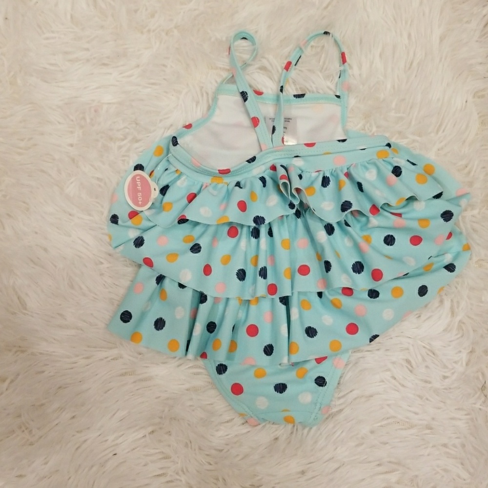 NWT Blue polka dot bathing suit - Picture 2 of 2